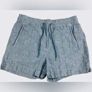Athleta Retreat Blue Linen Shorts